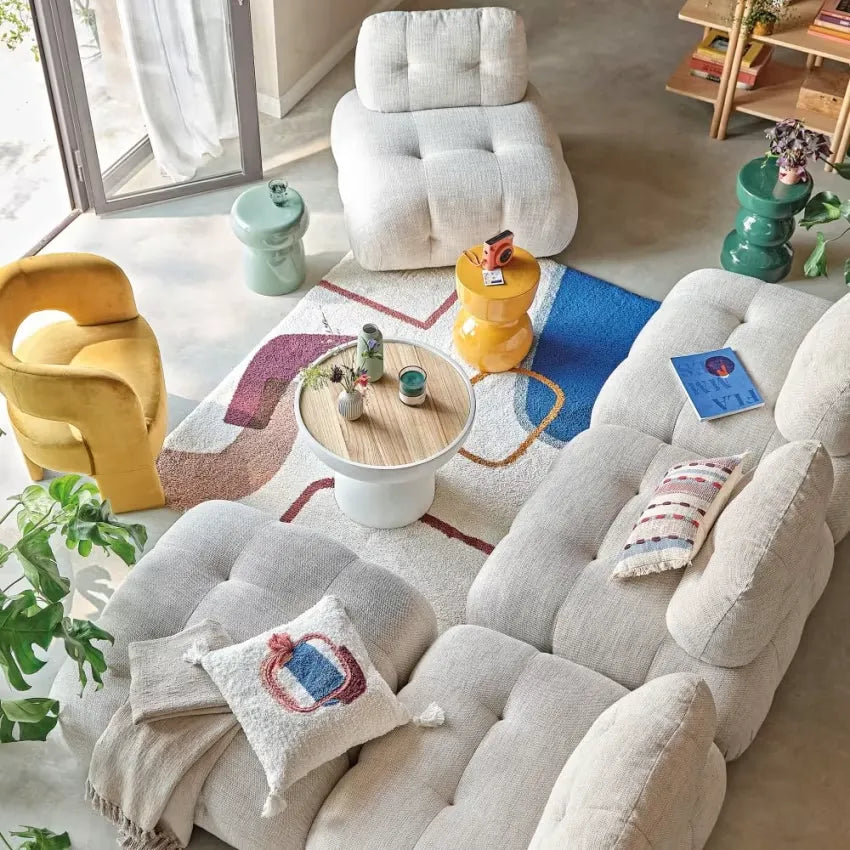Pouf Japandi Modulable Beige Sable – Pump