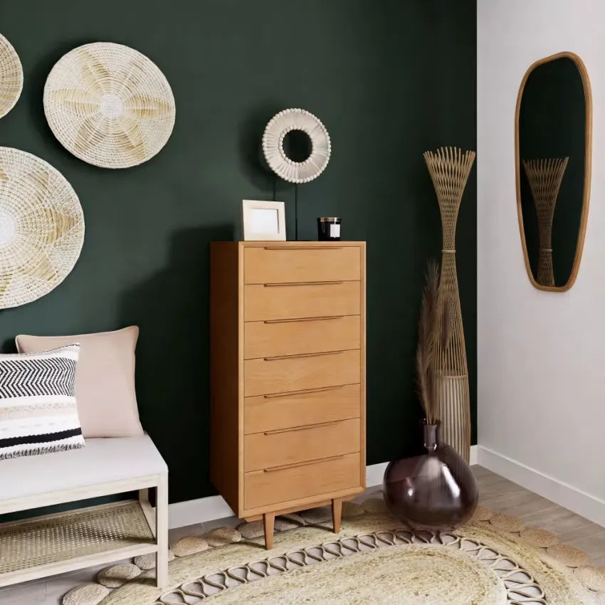 Lampadaire Japandi Bambou Tressé & Métal Beige – Kano