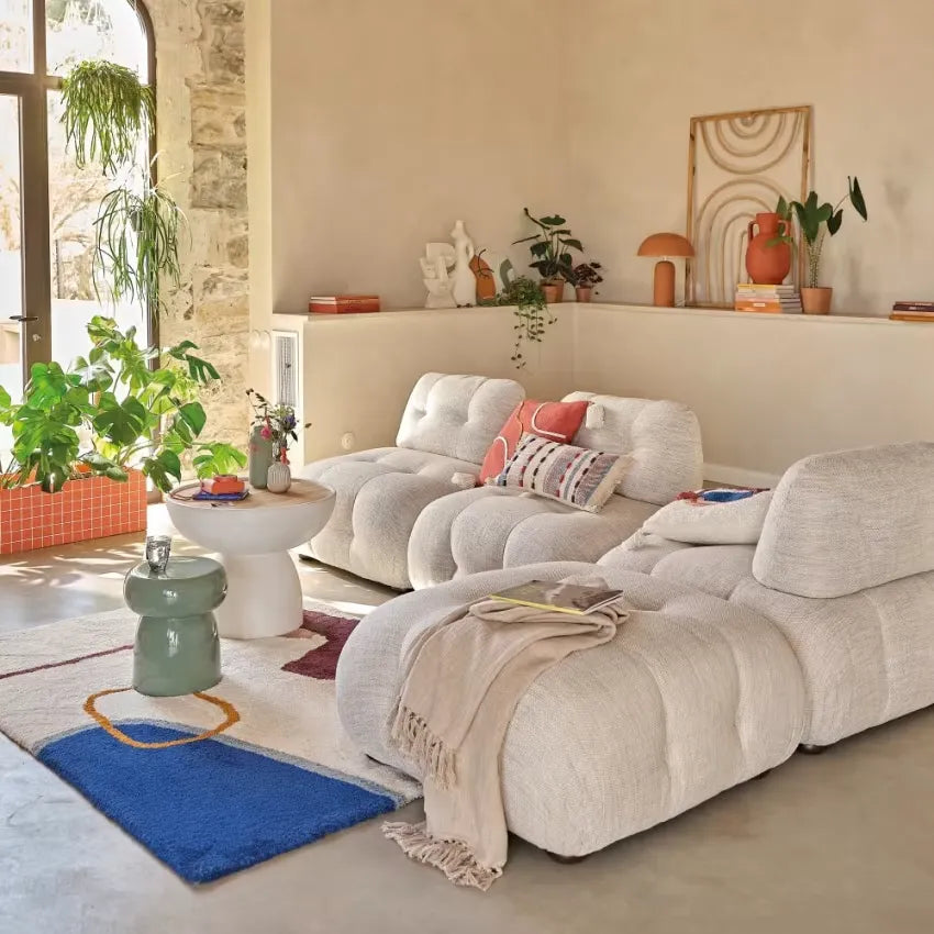 Pouf Japandi Modulable Beige Sable – Pump