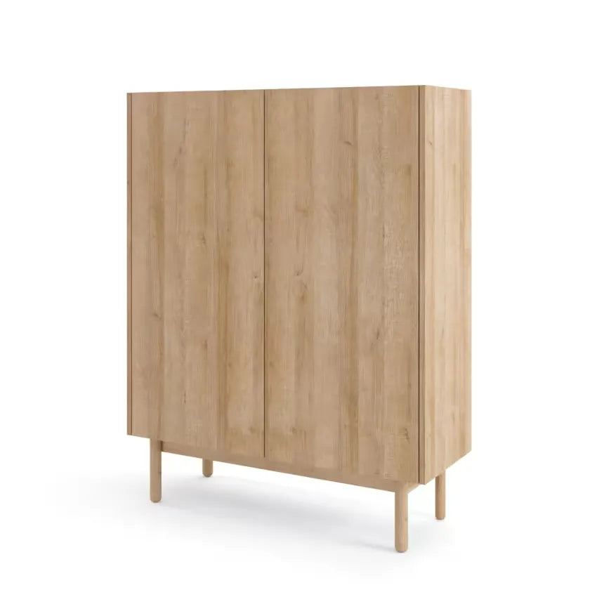 Buffet Japandi 2 Portes Bois Lamellé 97×122 – Laro