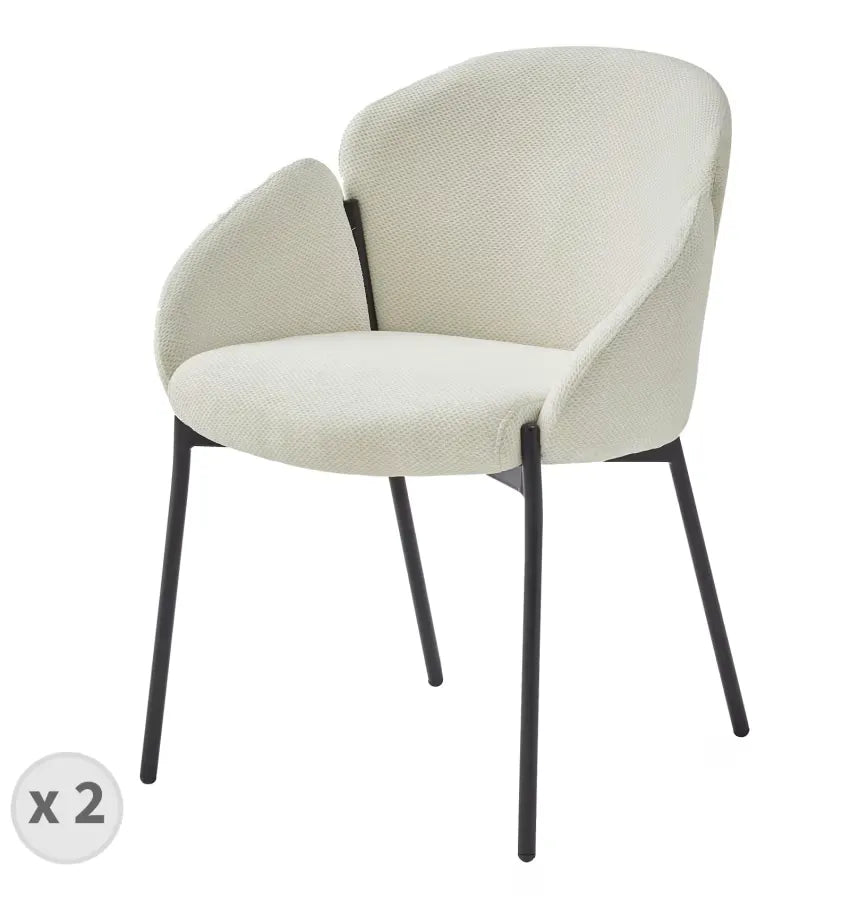 Chaises Japandi Tissu Écru – Candice