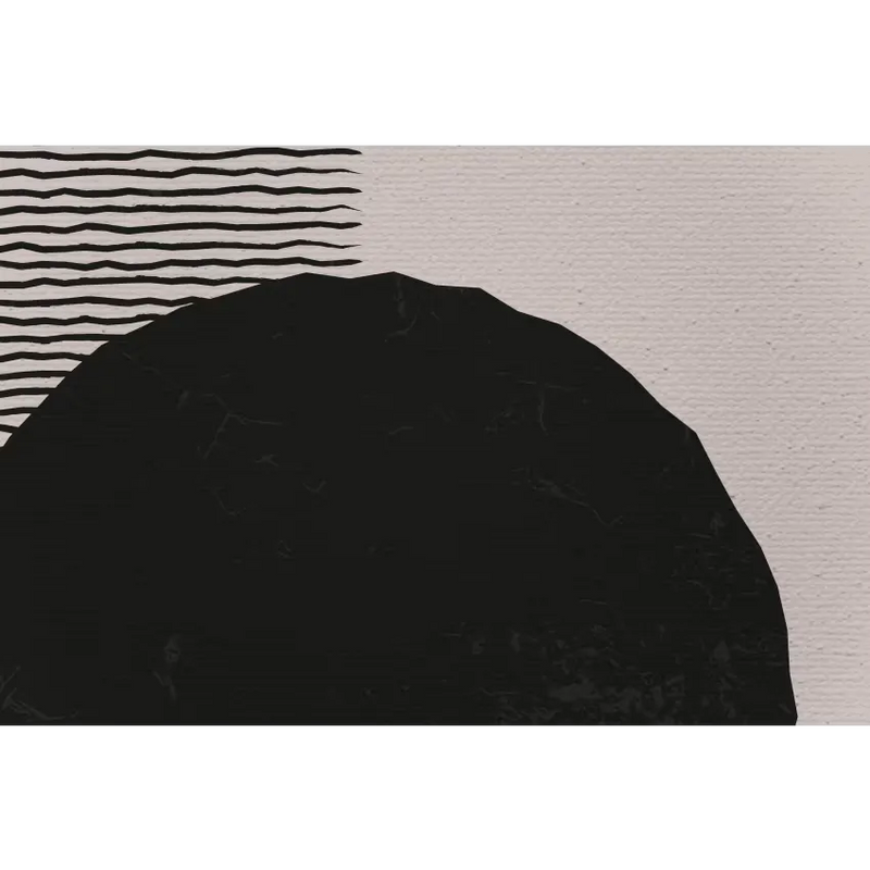 Toile Japandi Imprimé HD Rond Noir 60x40 – Round Black