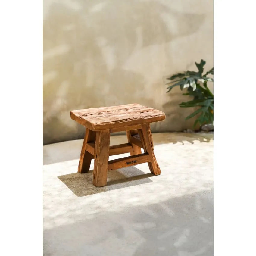 Tabouret Japandi Bois Recyclé – Summer
