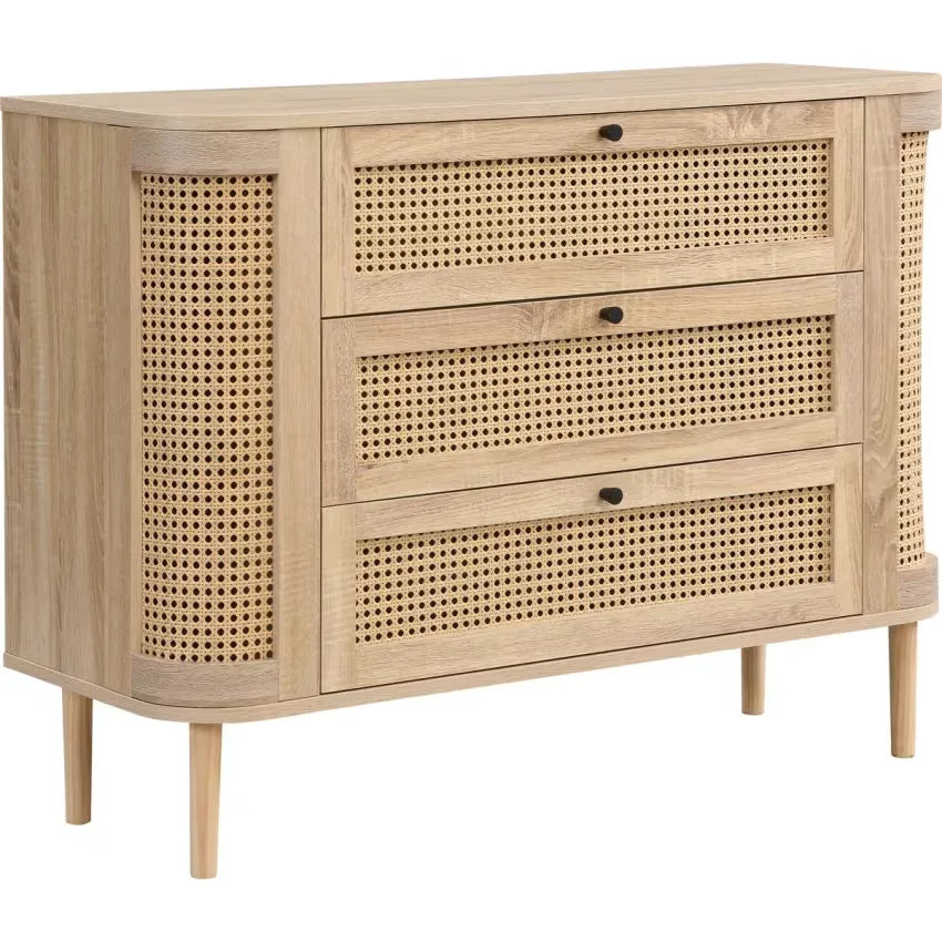 Commode Japandi Chêne & Cannage 105 cm – Bali