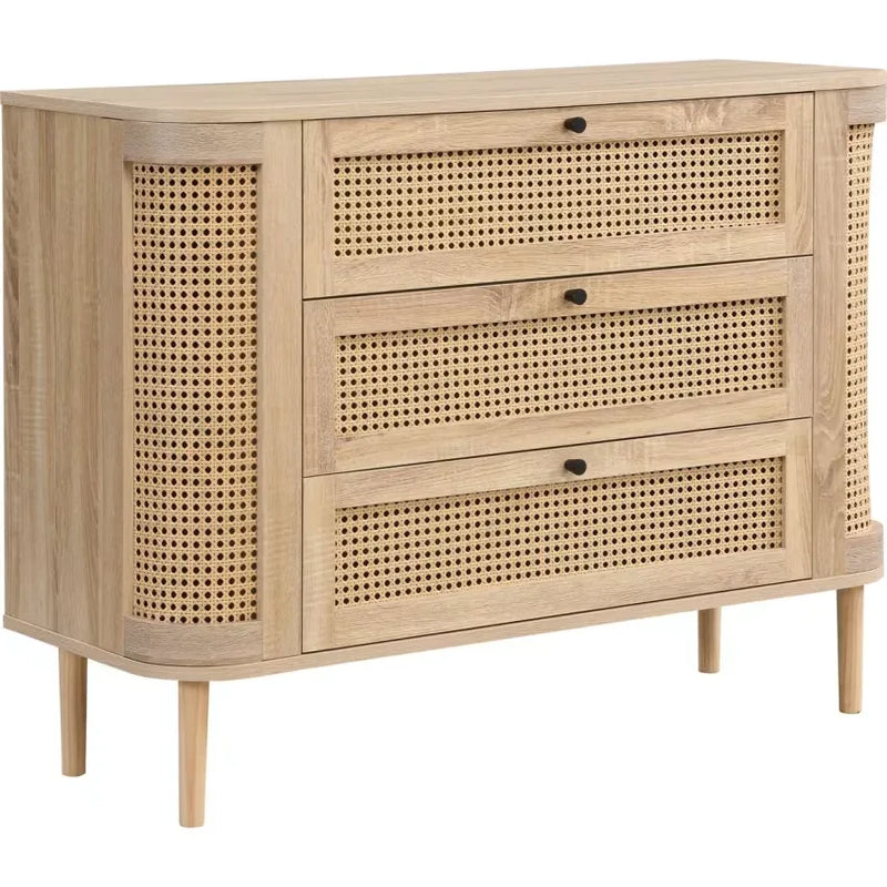 Commode Japandi Chêne & Cannage 105 cm – Bali