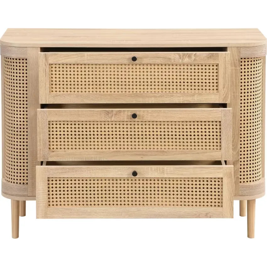 Commode Japandi Chêne & Cannage 105 cm – Bali