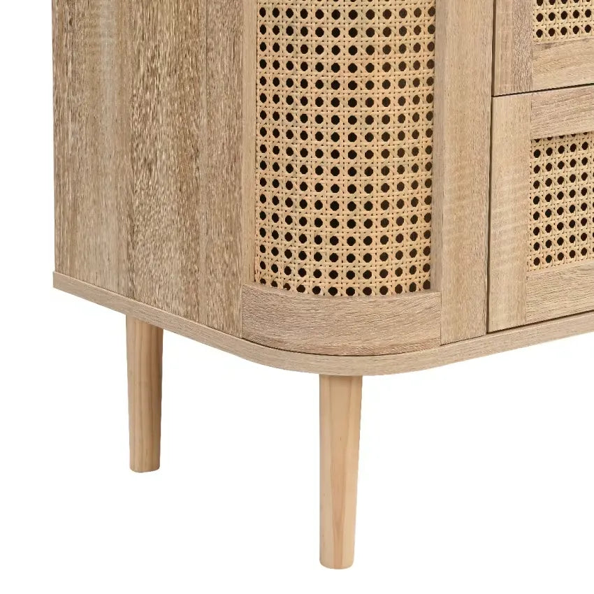 Commode Japandi Chêne & Cannage 105 cm – Bali