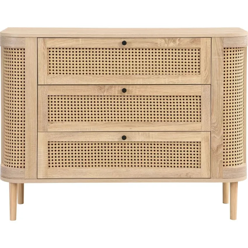 Commode Japandi Chêne & Cannage 105 cm – Bali