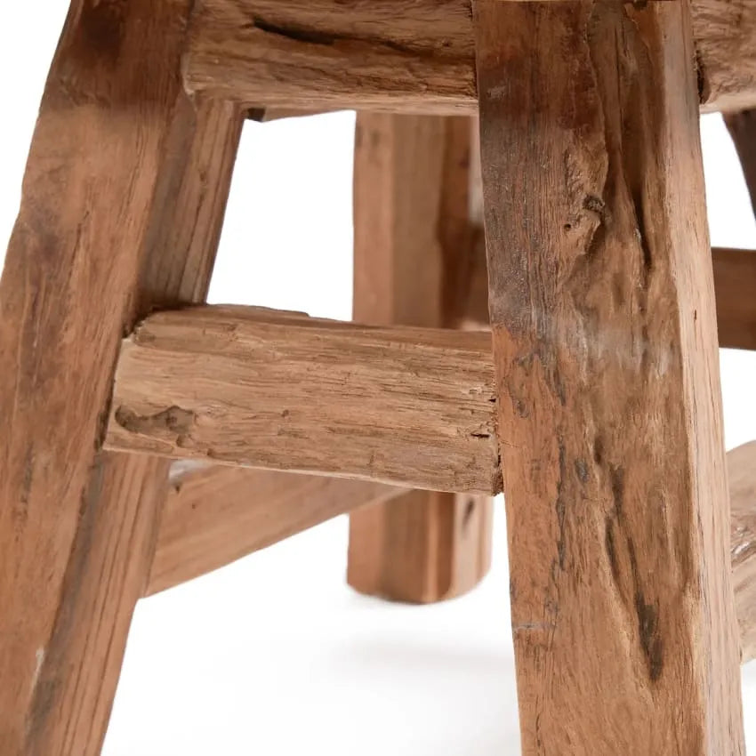 Tabouret Japandi Bois Recyclé – Summer