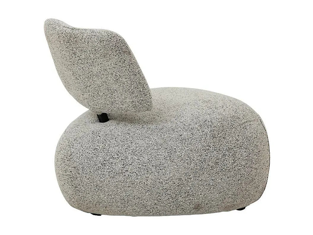 Fauteuil Japandi Bouclette Dossier Gris - Calya
