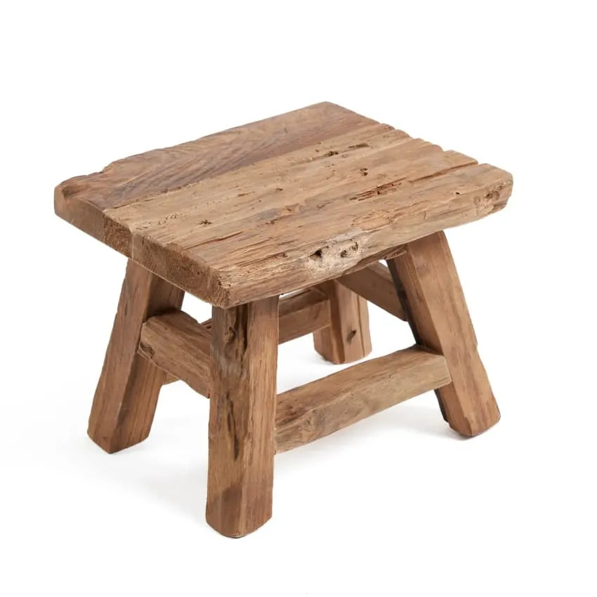 Tabouret Japandi Bois Recyclé – Summer