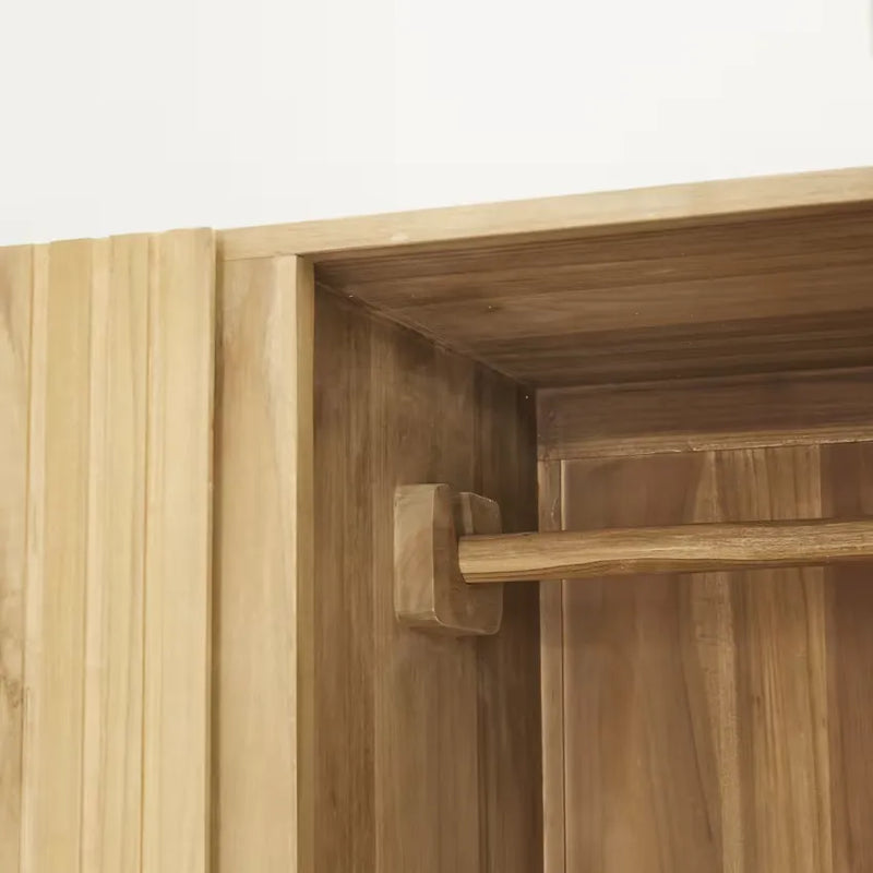 Armoire Japandi Teck Massif & Métal – Portland