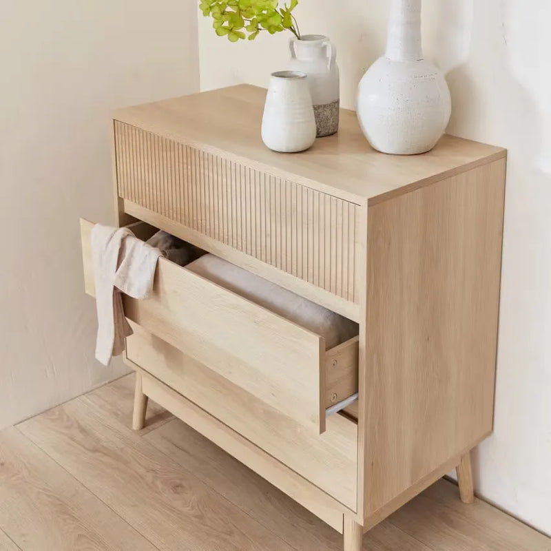 Commode Japandi Bois 3 Tiroirs – Linear