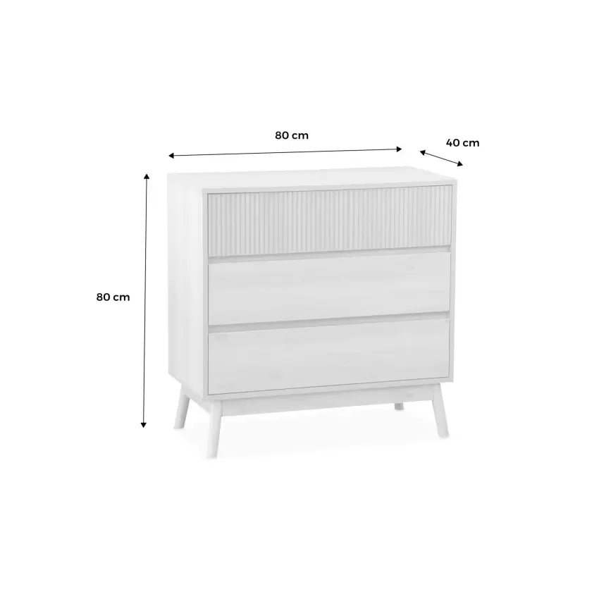 Commode Japandi Bois 3 Tiroirs – Linear