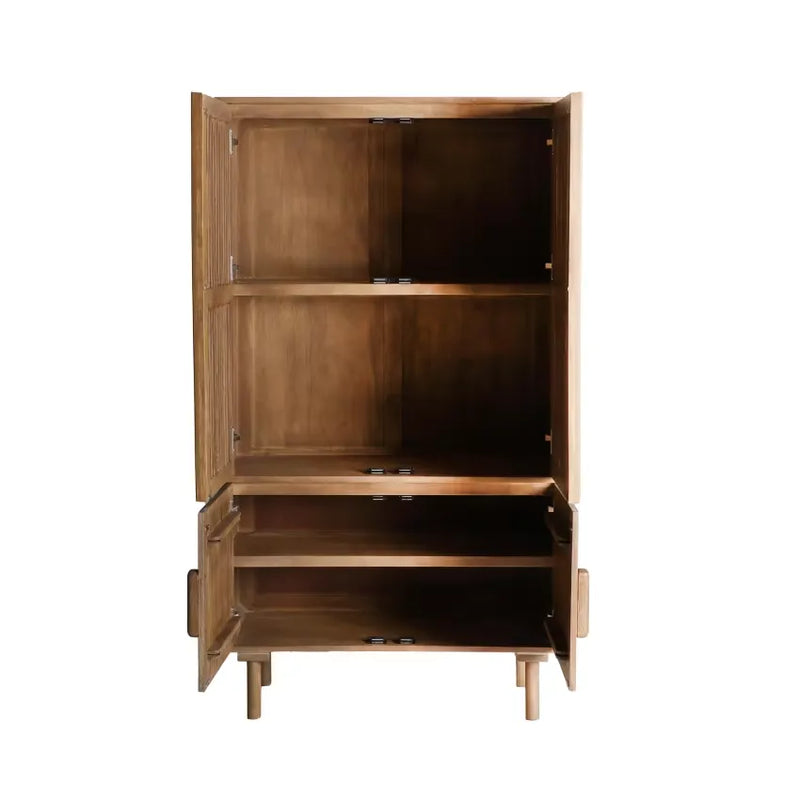 Armoire Japandi Bois Mangue Marron 90×40×160 – Soren