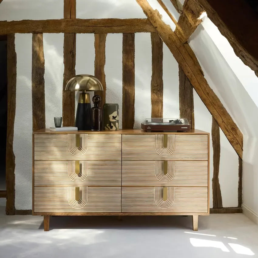 Commode Japandi Double 6 Tiroirs – Wadirum
