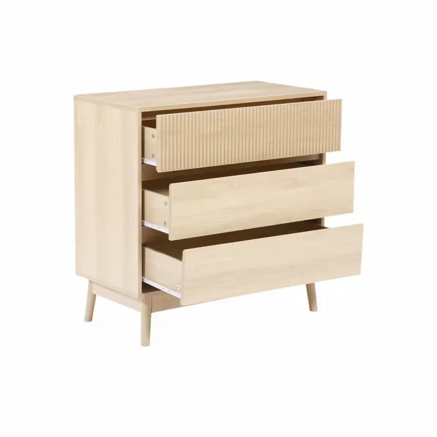 Commode Japandi Bois 3 Tiroirs – Linear