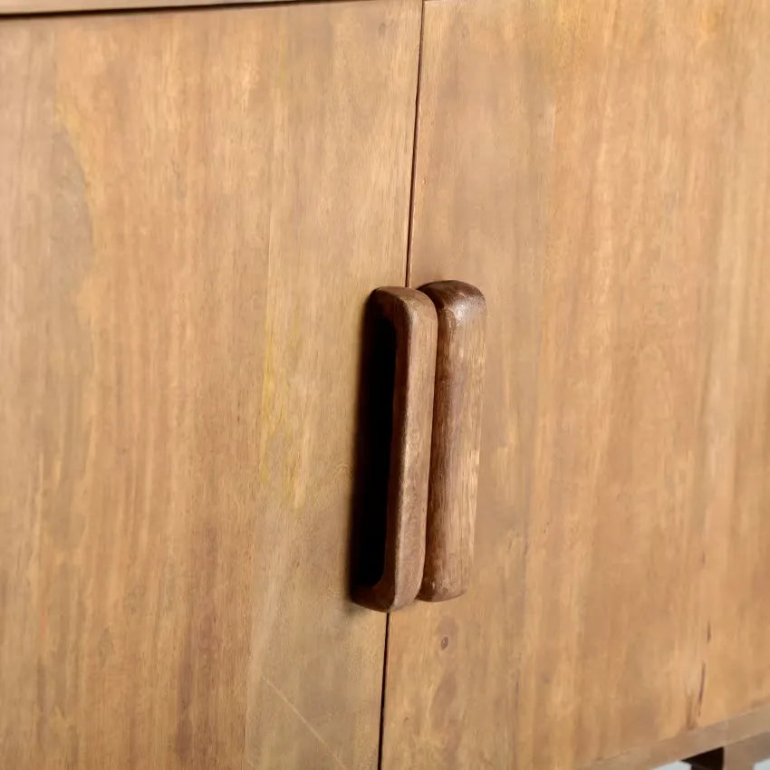 Armoire Japandi Bois Mangue Marron 90×40×160 – Soren