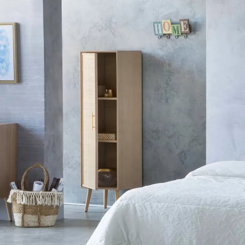 Armoire Japandi Treillis Marron 40,5×37×139,5 – Neri
