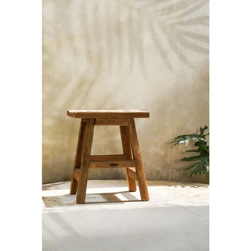 Tabouret Japandi Bois Recyclé – Summer