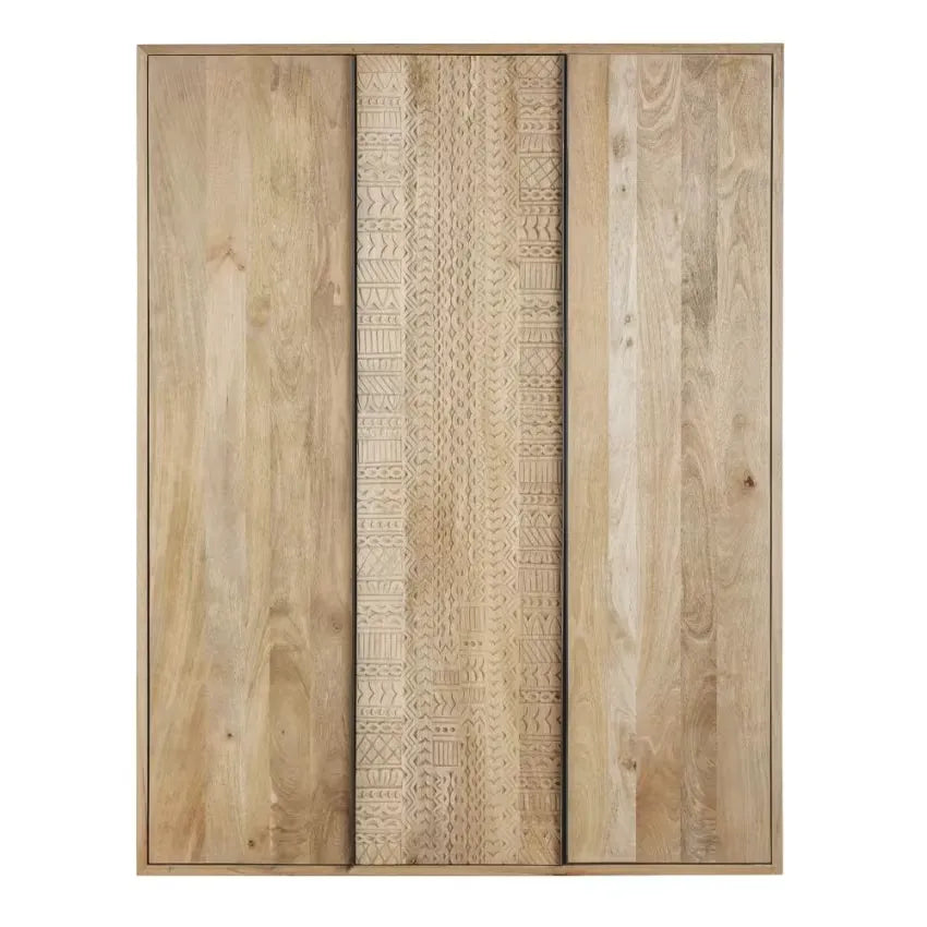 Armoire Japandi 3 Portes Sculptée – Twareg