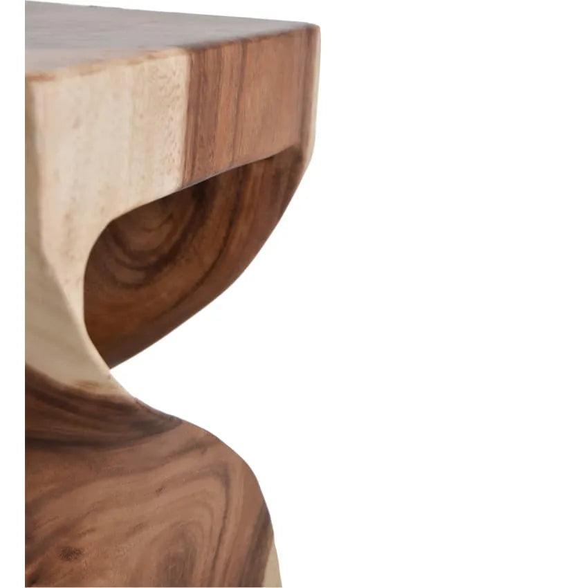Tabouret Japandi Bois de Suar Beige – Sanu