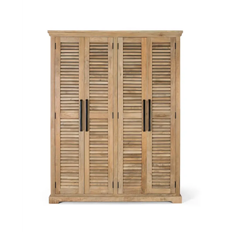Armoire Japandi Bois Mangue Naturel – Venecia