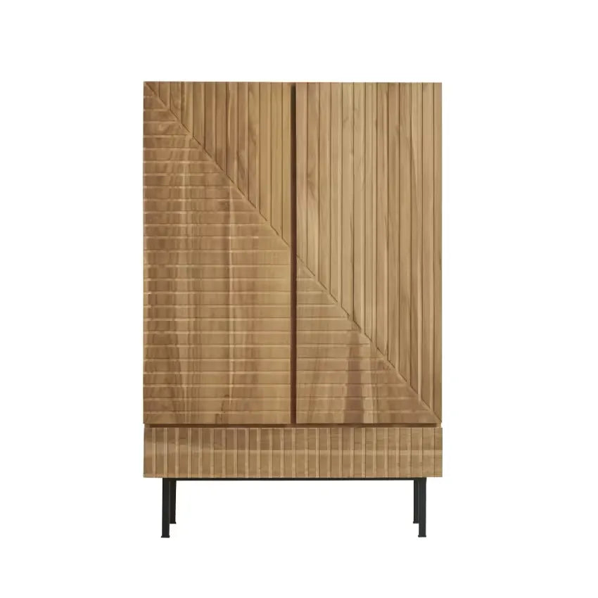 Armoire Japandi Teck Massif & Métal – Portland
