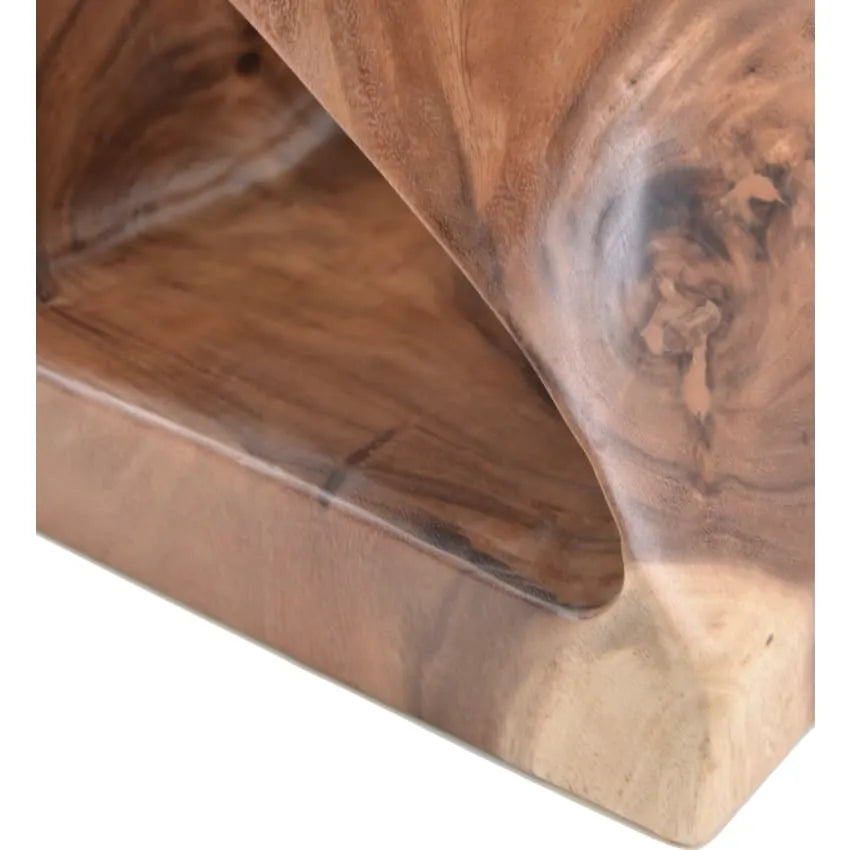Tabouret Japandi Bois de Suar Beige – Sanu