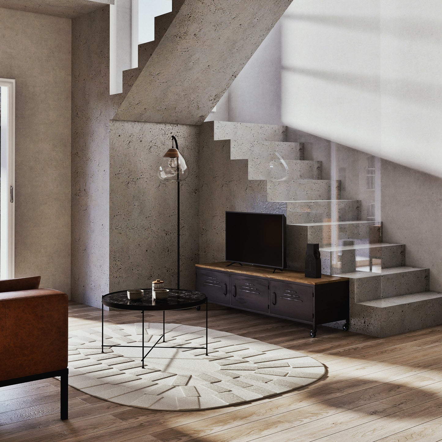 Tapis Japandi Noué Laine Blanc – Pleleos