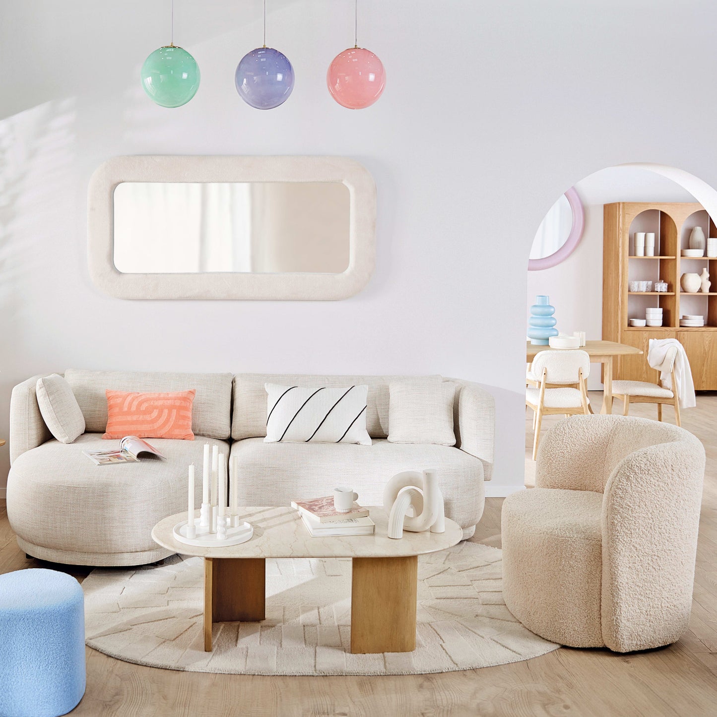 Tapis Japandi Noué Laine Blanc – Pleleos