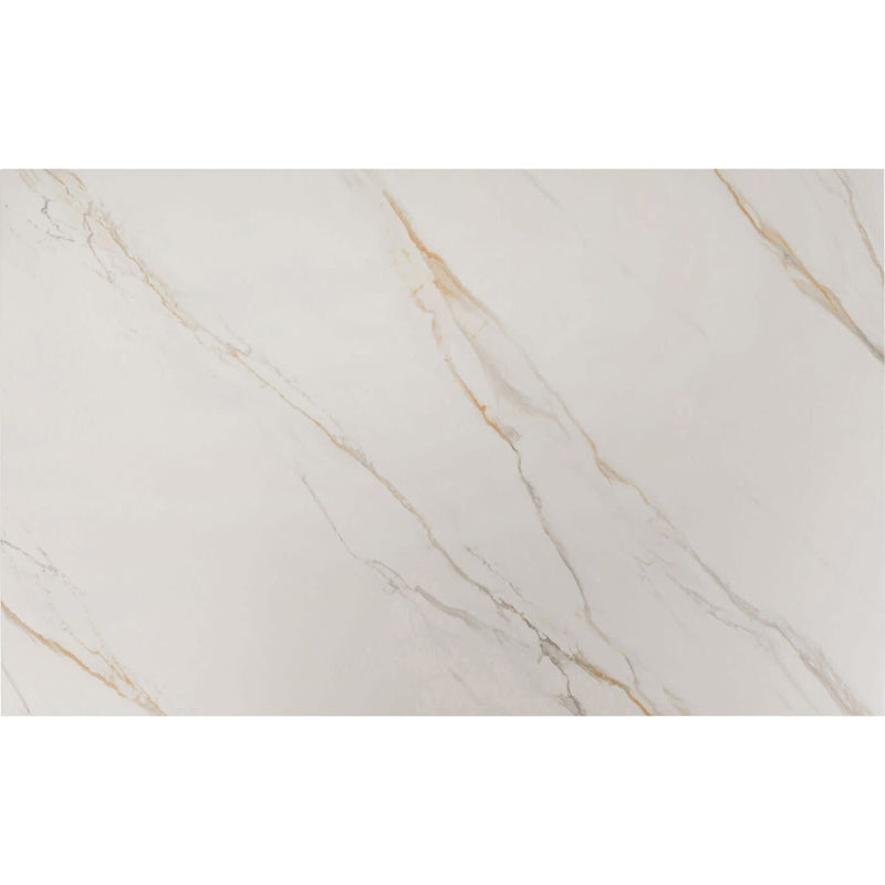 Table Japandi Rectangulaire Grès Blanc & Acier Beige – Gloria