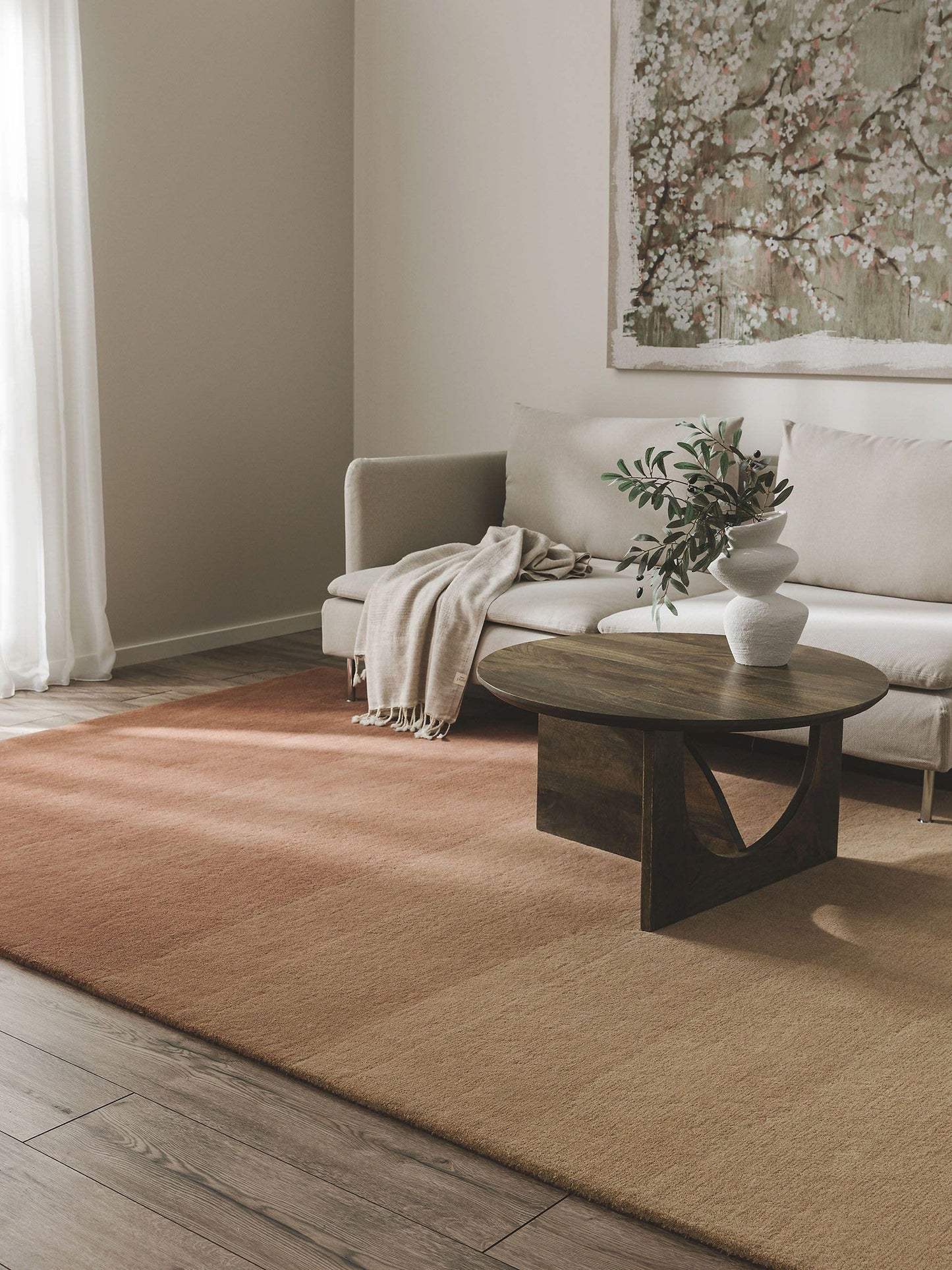 Tapis Japandi Laine Terracotta – Dawn