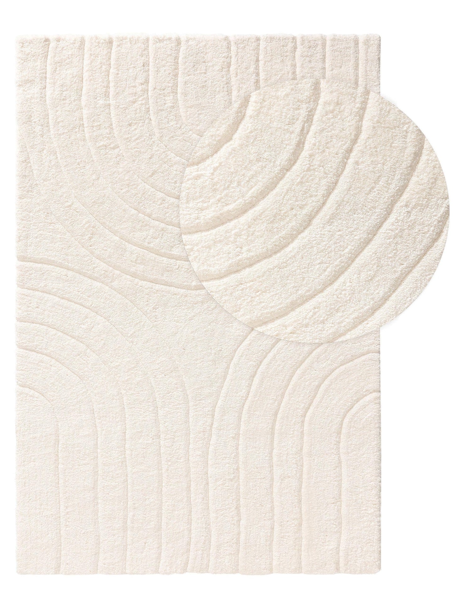 Tapis Japandi Poils Longs Crème – Emy