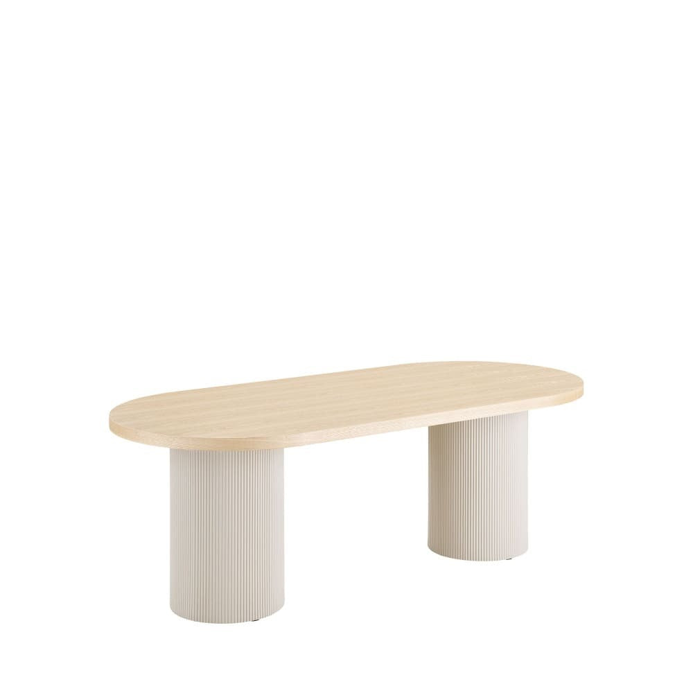 Table Japandi Ovale Bois Clair – Solva