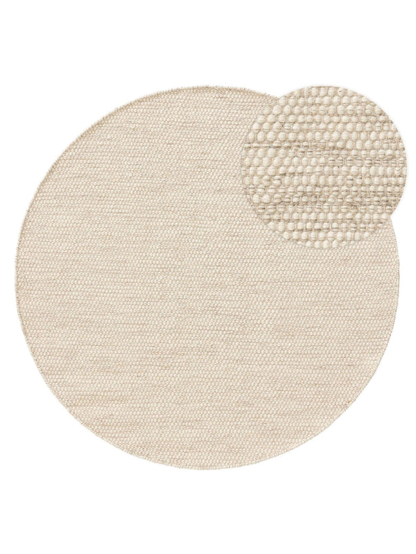 Tapis Japandi Rond Laine Crème – Rocco