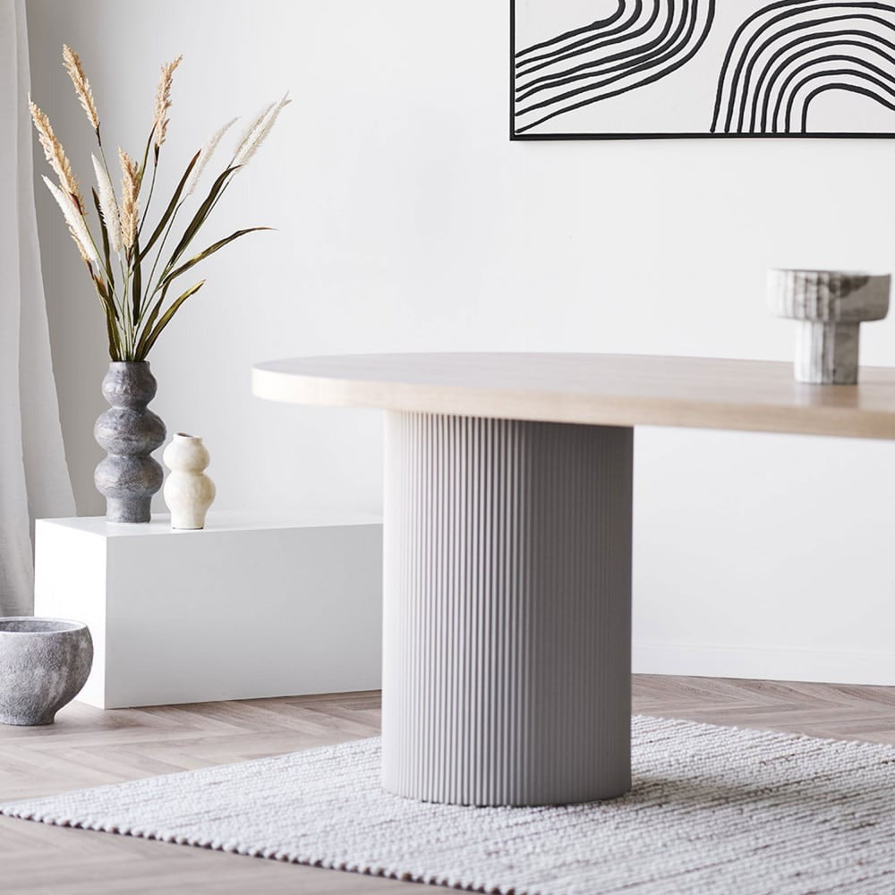 Table Japandi Ovale Bois Clair – Solva