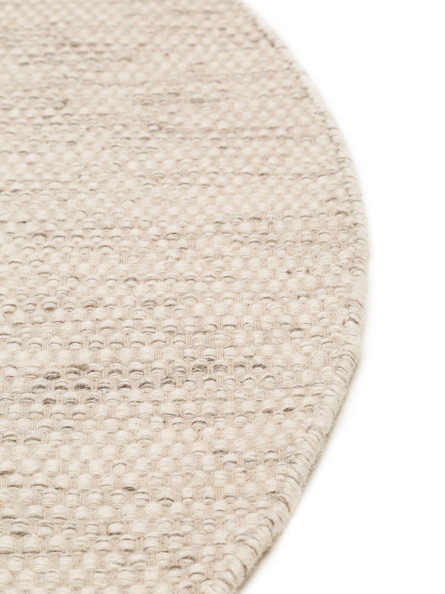 Tapis Japandi Rond Laine Crème – Rocco