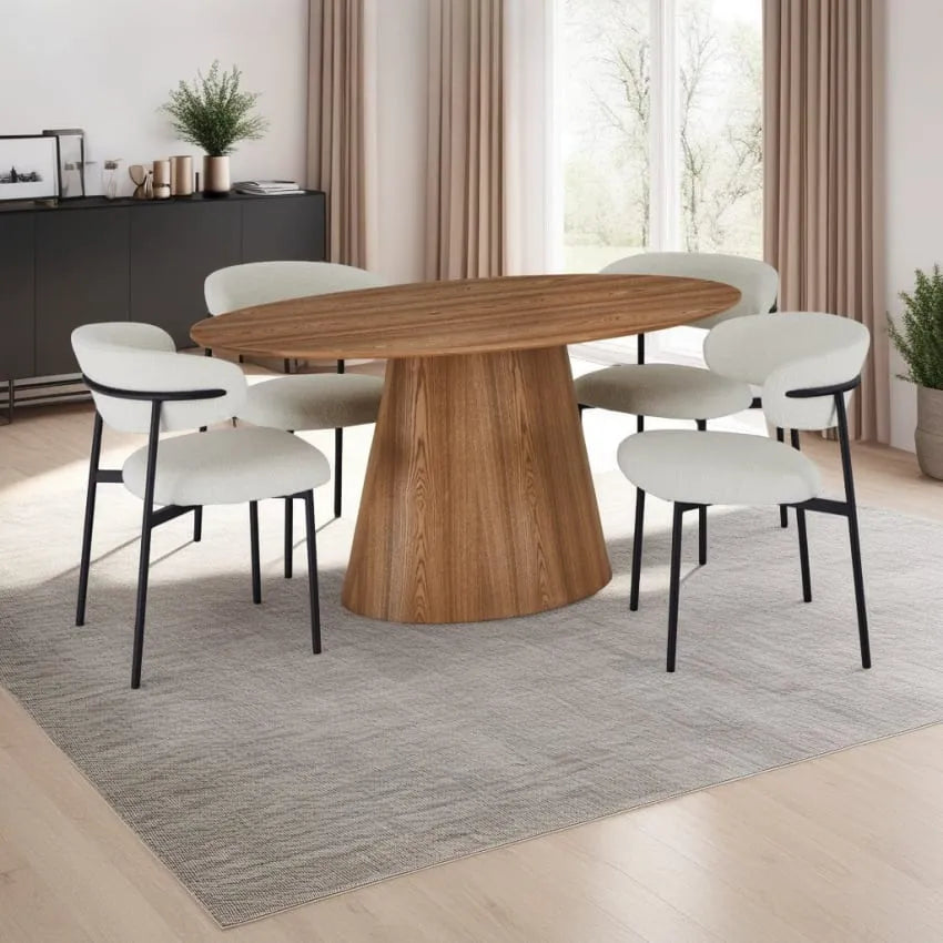 Table Japandi Ovale Bois Clair – Tango