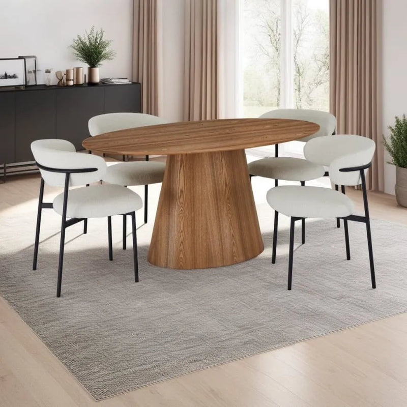 Table Japandi Ovale Bois Clair – Tango