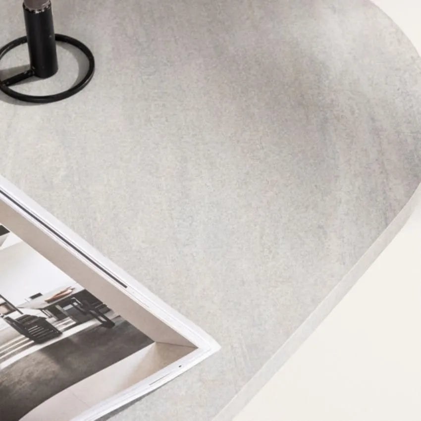 Table basse Japandi Design Effet Marbre Blanc – Gronvik