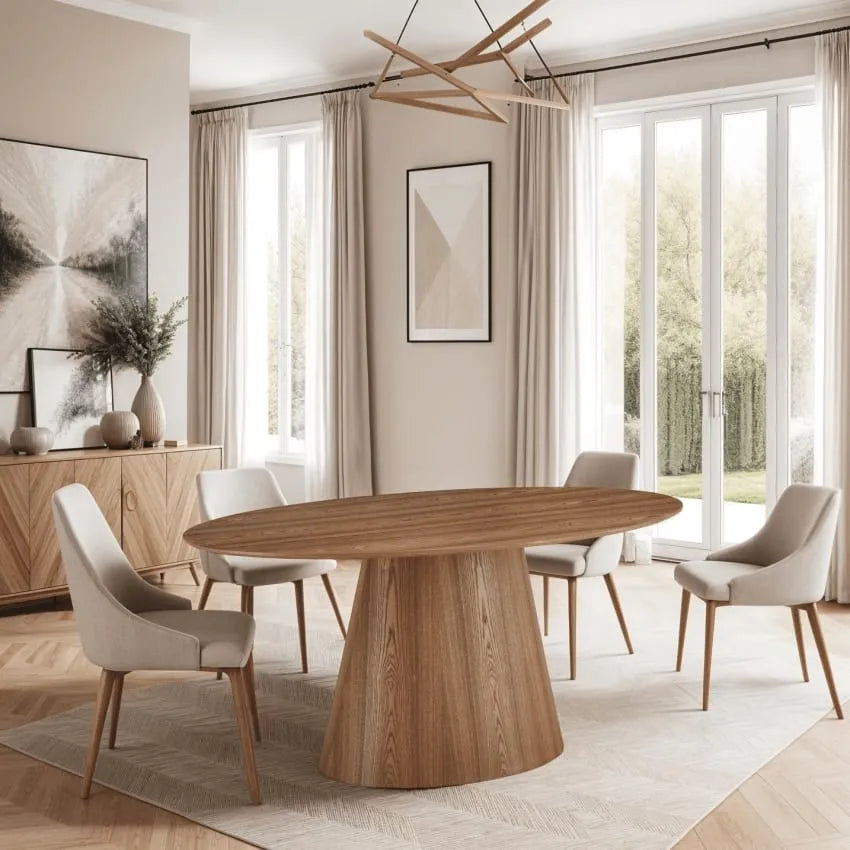Table Japandi Ovale Bois Clair – Tango