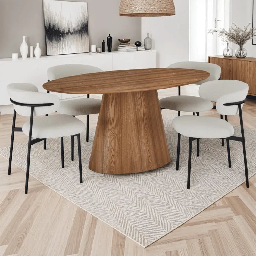Table Japandi Ovale Bois Clair – Tango