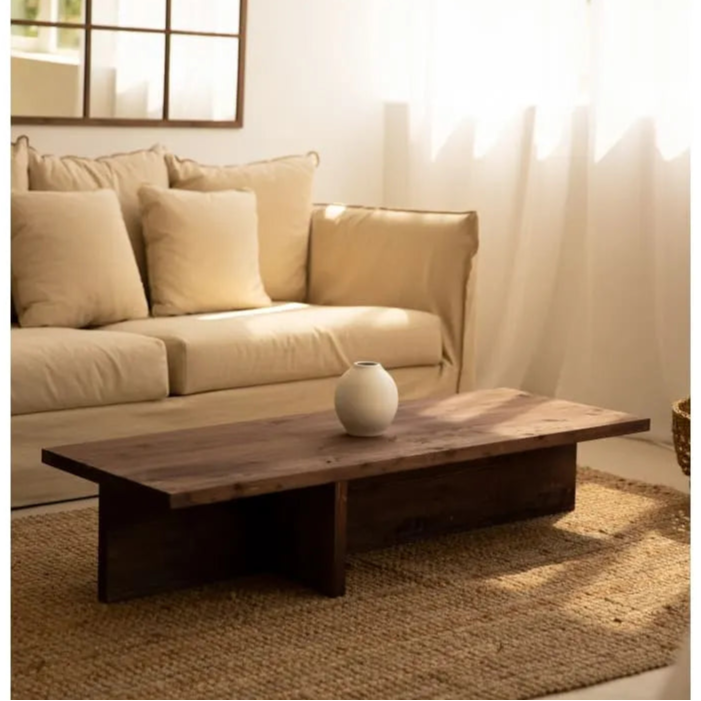 Table basse Japandi Sapin Marron – Sam