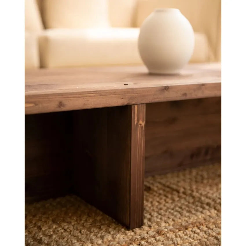 Table basse Japandi Sapin Marron – Sam