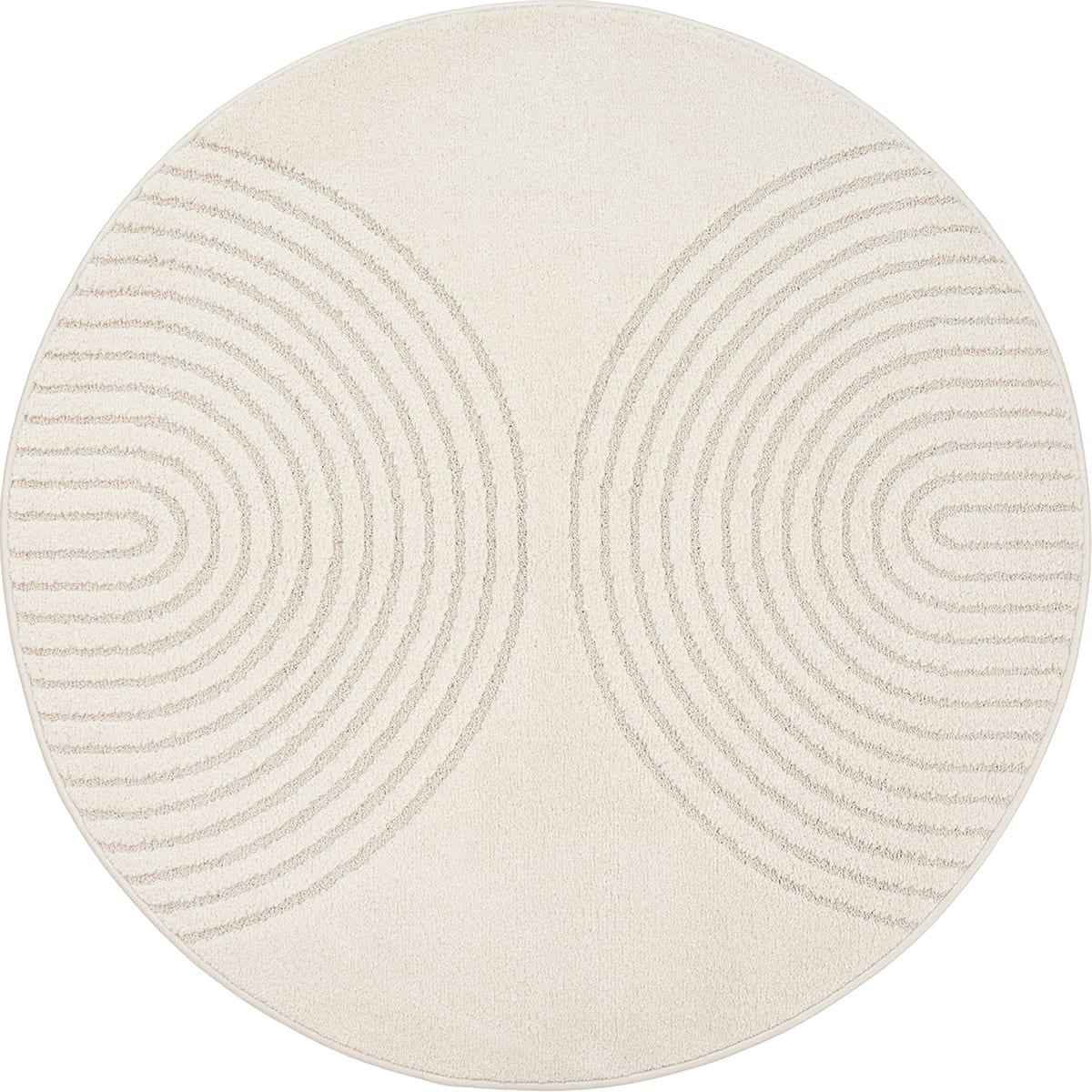 Tapis Japandi Rond Crème – Elisa