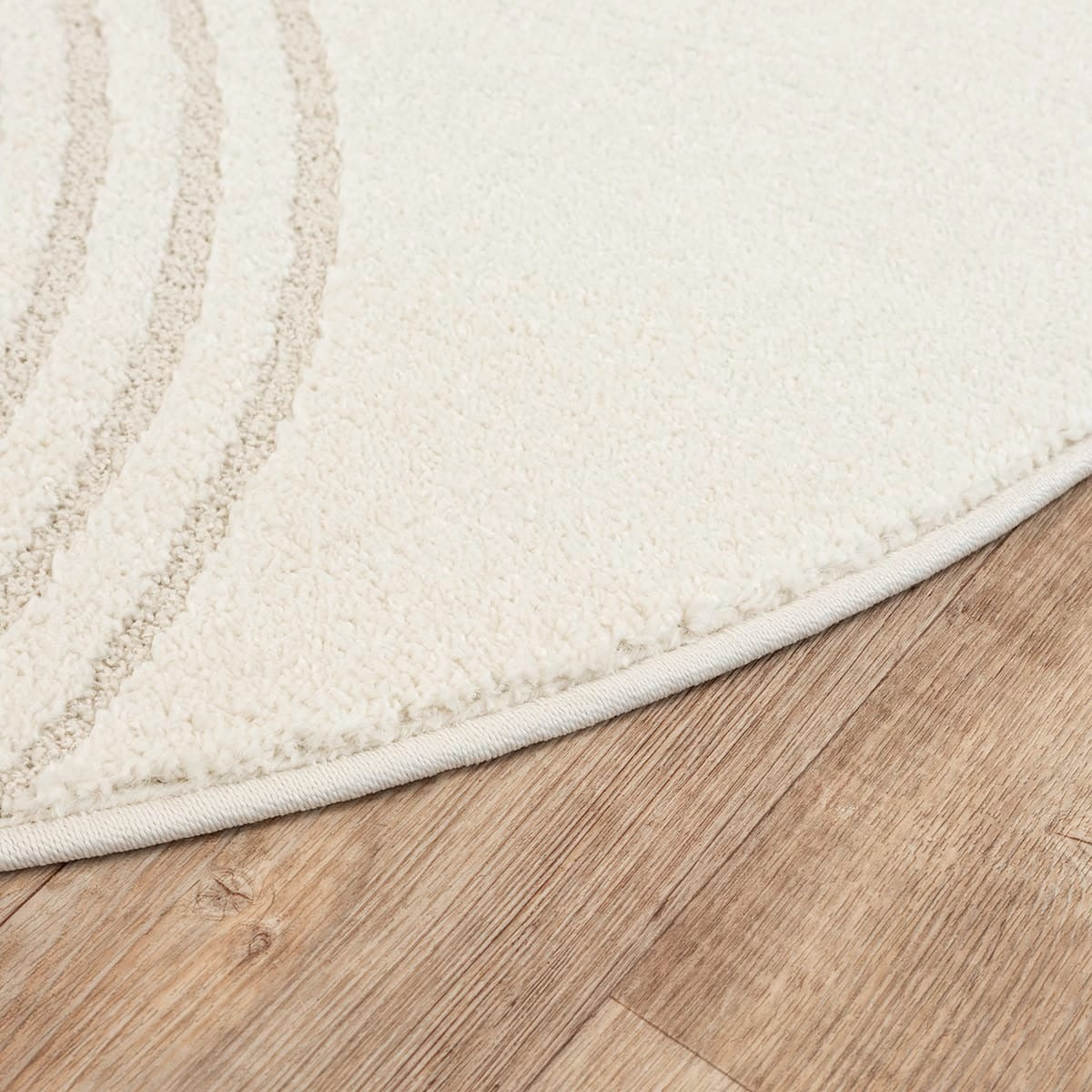 Tapis Japandi Rond Crème – Elisa