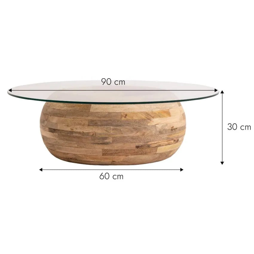 Table basse Japandi Bois Marron – Nara