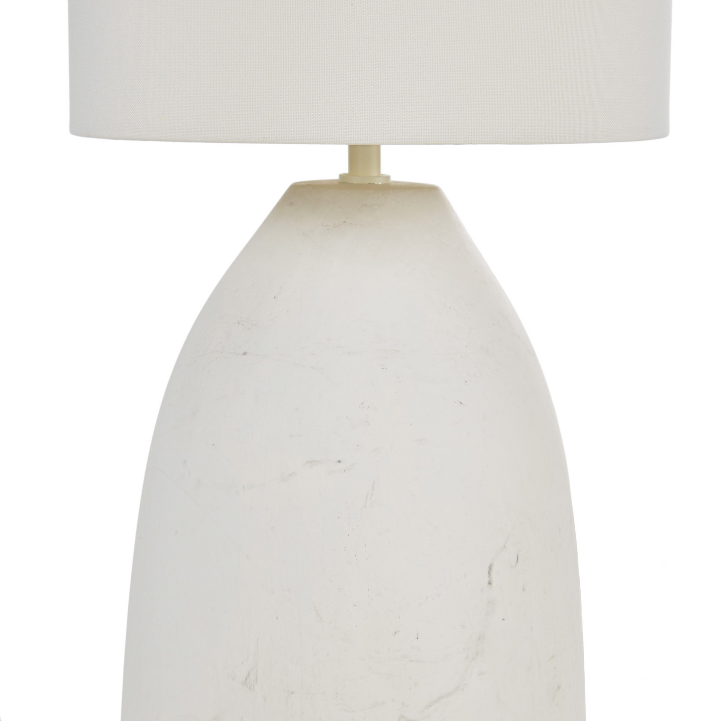 Lampadaire en céramique Japandi et abat-jour en polyester recyclé blanc H122 – Armande