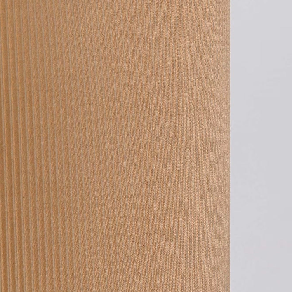 Lampadaire Japandi coton et polyester beige côtelé – Facile
